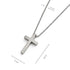 Hochwertige silberfarbene Kreuz-Halskette, beidseitig gravierbar, zeitloses Accessoire inklusive Luxus-Etui Uniqal grösse